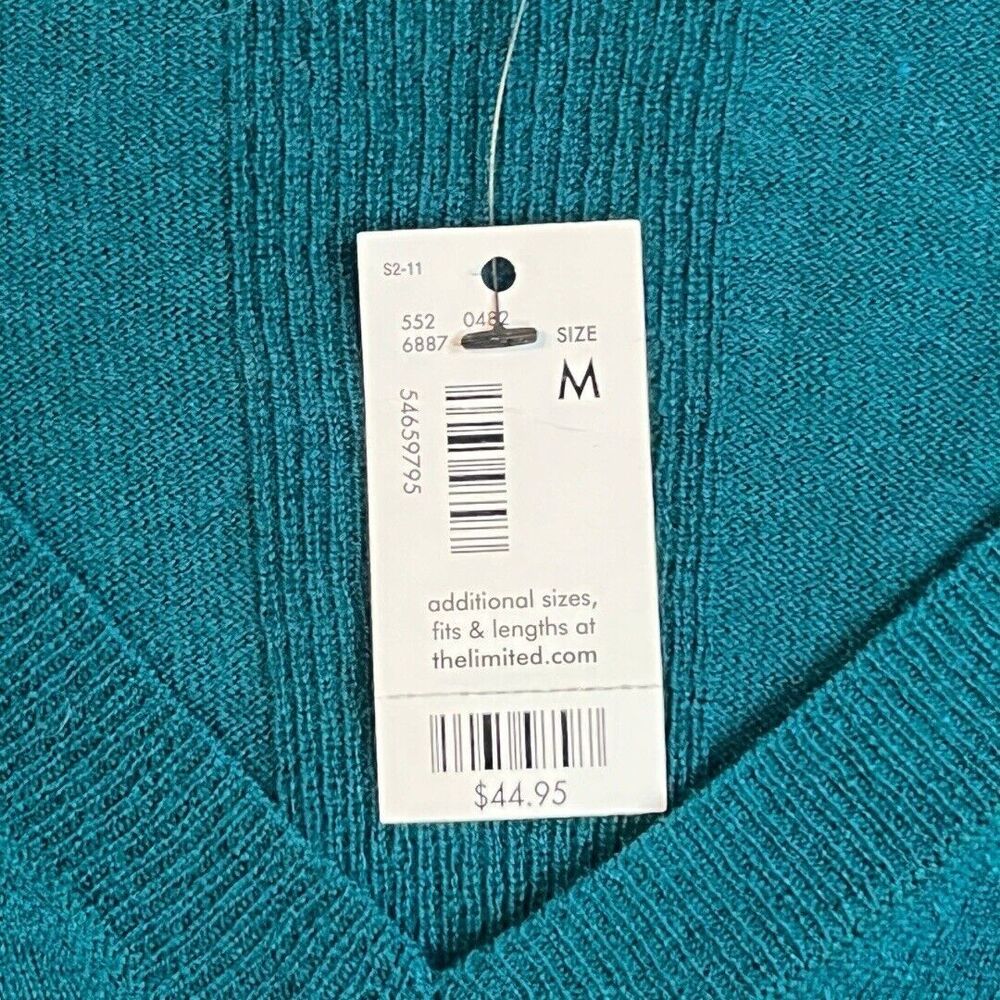 The Limited Top Womens Medium Green Knit Sweater Preppy Casual Academic Blouse - Picture 8 of 10